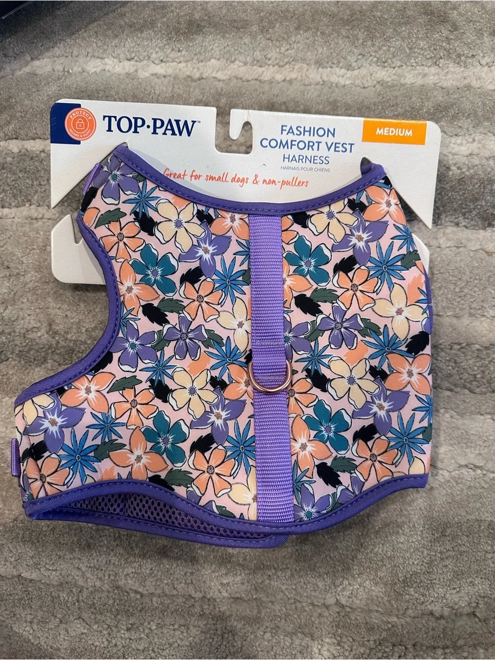 Top Paw Fashion Comfort Vest Harness Medium Floral