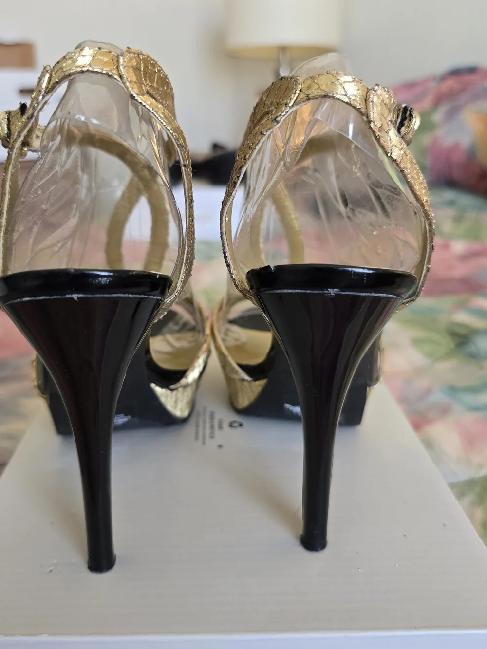 Marc Fisher Gold Platform Wedges