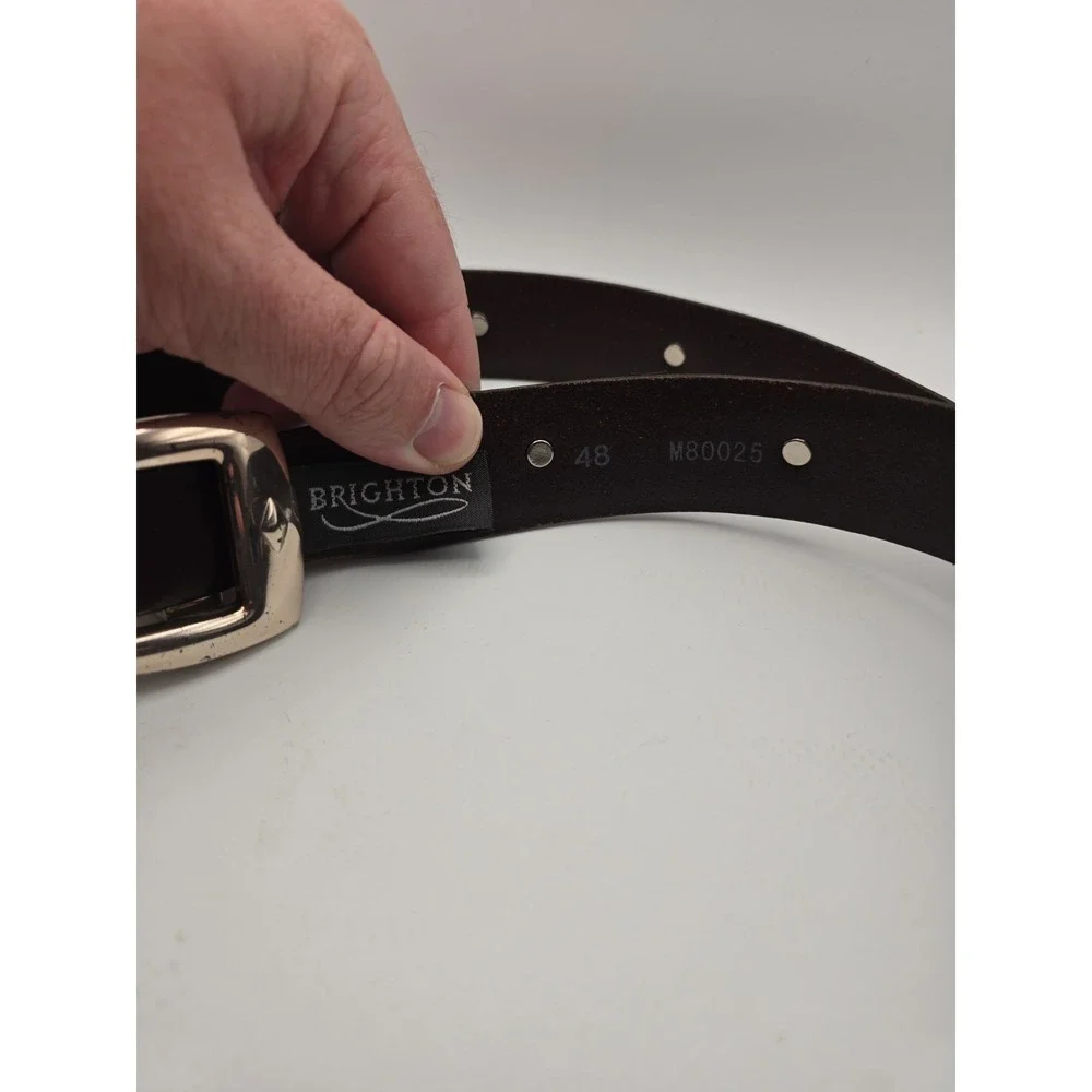 Brighton Womens Size 48 Brown Leather Belt