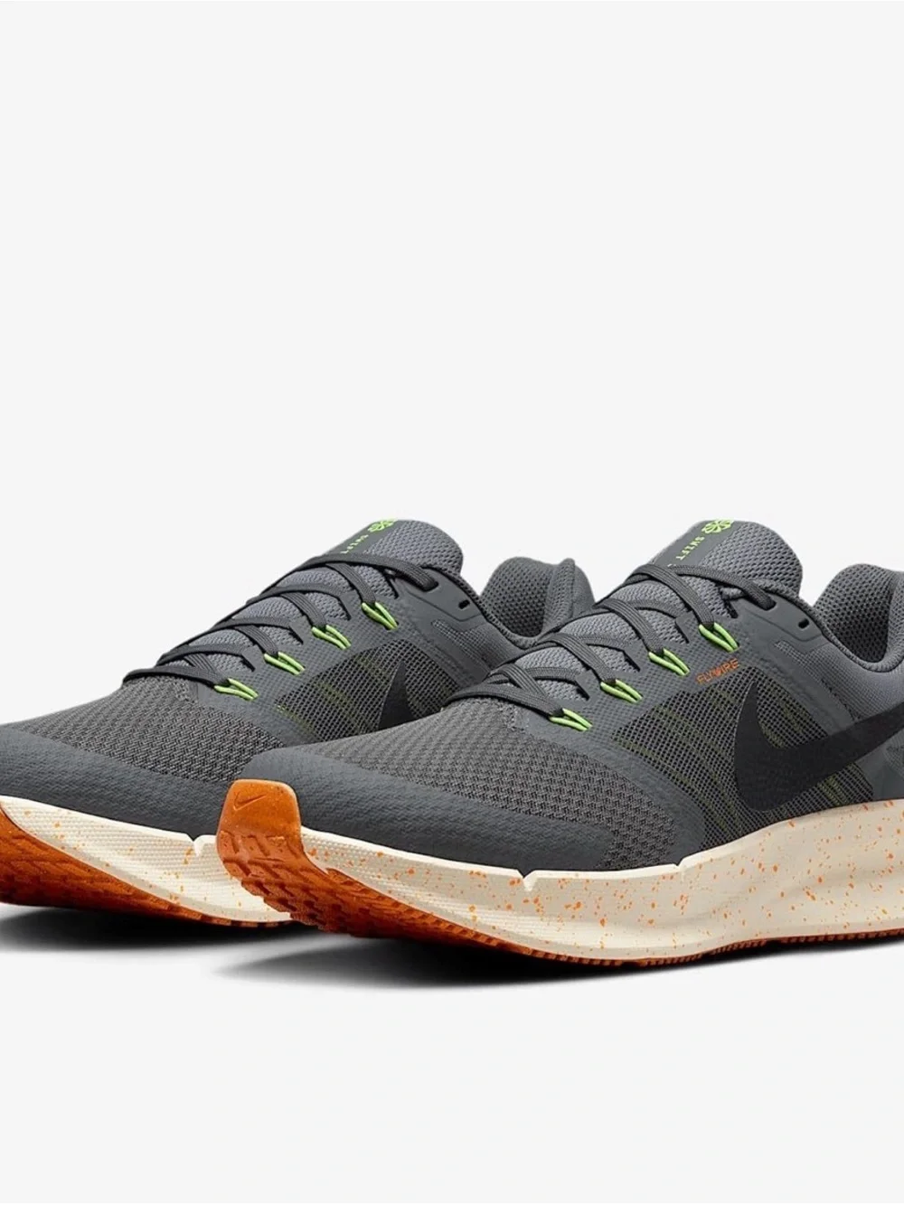Nike Women’s Run Swift 3 Running Shoes Sneakers Size 9.5 & 10 Grey/ Black/Orange
