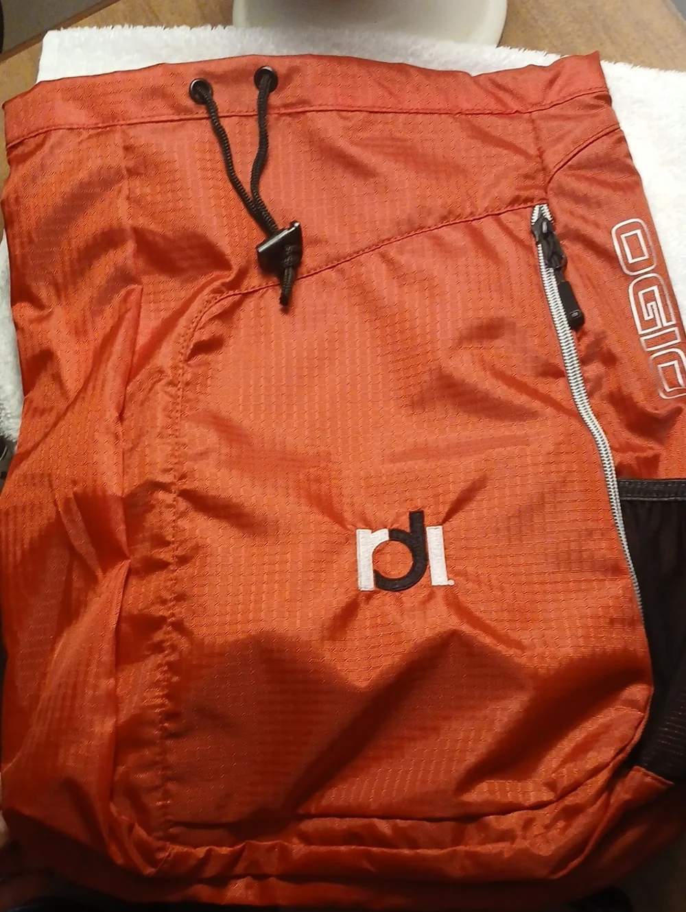 OGIO Red And Black Drawcord Backpack with Black Accents