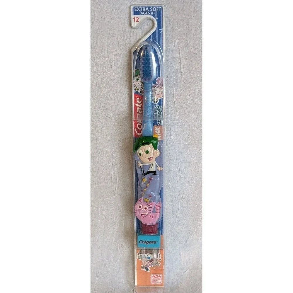 NOS Nickelodeon Toothbrush Fairly Odd Parents Soft Colgate Kids 2004 Sealed Y2K