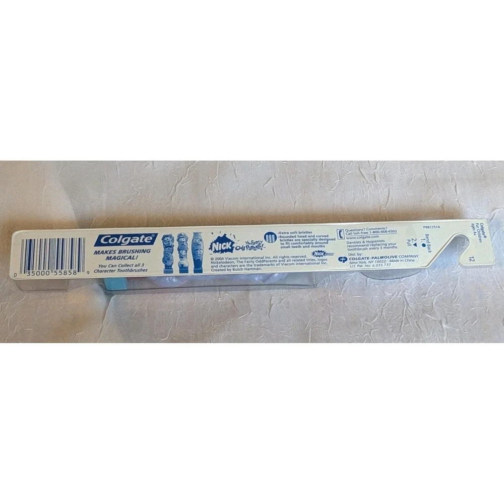 NOS Nickelodeon Toothbrush Fairly Odd Parents Soft Colgate Kids 2004 Sealed Y2K