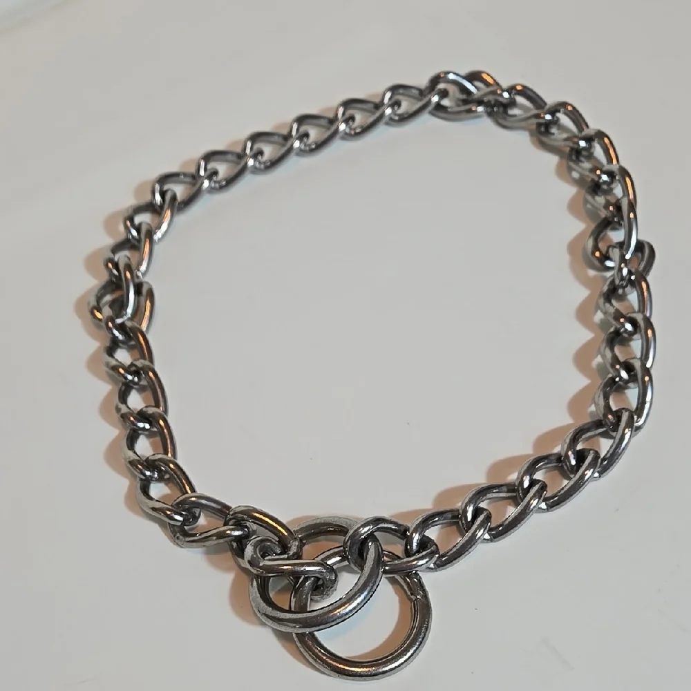 Heavy‑Duty Metal Dog Training Chain Collar • 23” • Large/XL Dogs • Like New