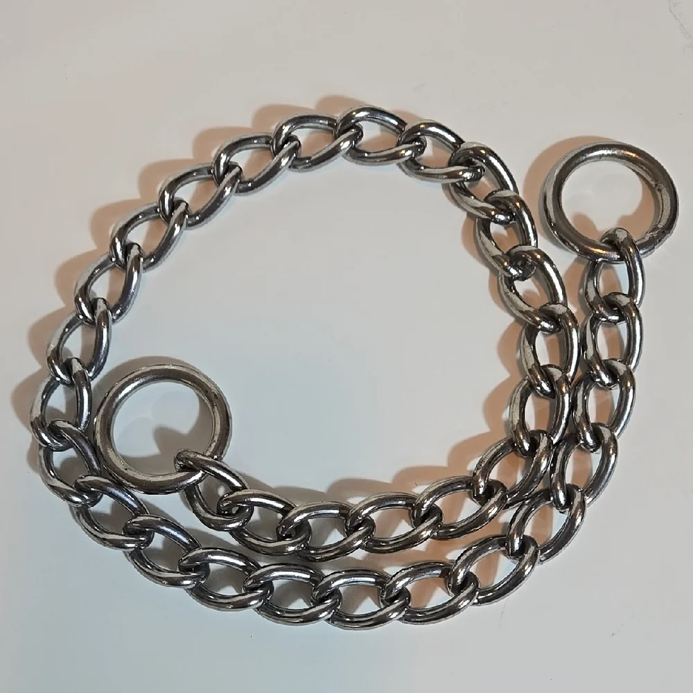 Heavy‑Duty Metal Dog Training Chain Collar • 23” • Large/XL Dogs • Like New