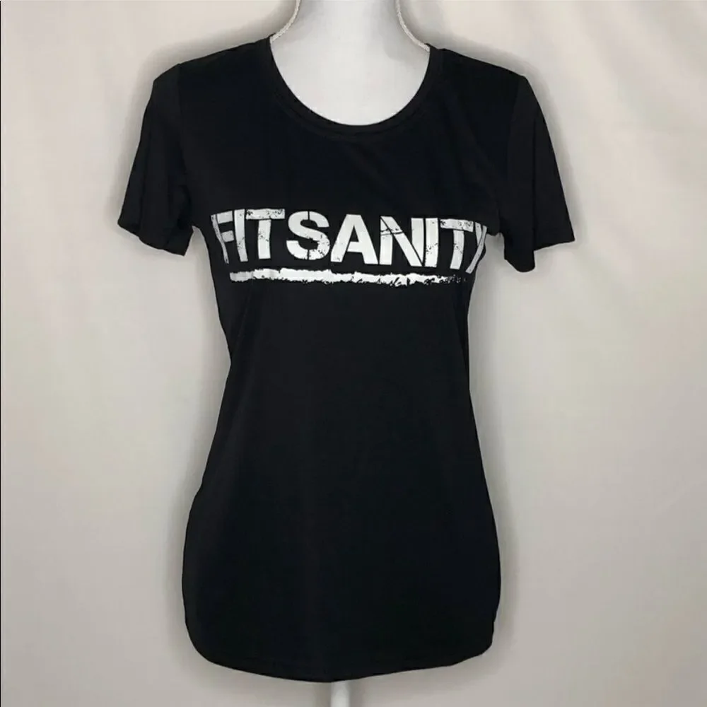 𝅺EUC Alo Yoga vintage fitsanity workout short sleeve T-shirt medium