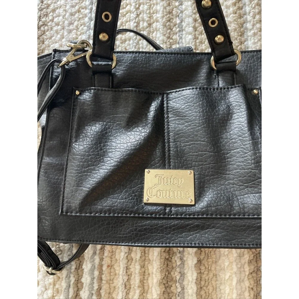 Women's Juicy Courture  Black Purse W/ Shoulder Strap. Pre Owned
