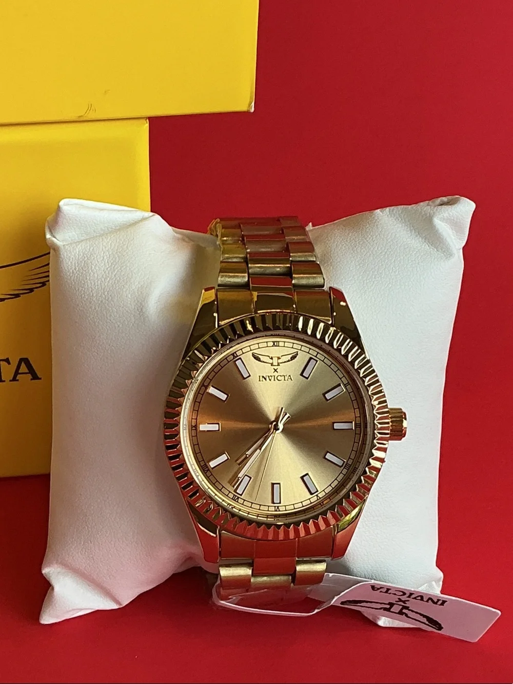 Invicta Gold-Tone Bracelet Watch with Champagne Dial