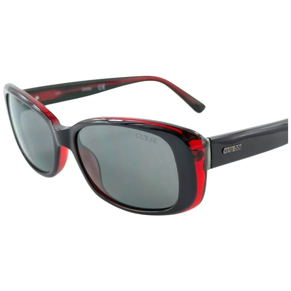 Guess GU7408 Womens Plastic Sunglass 69A Shiny Bordeaux 52-15 Gray Lenses w Case