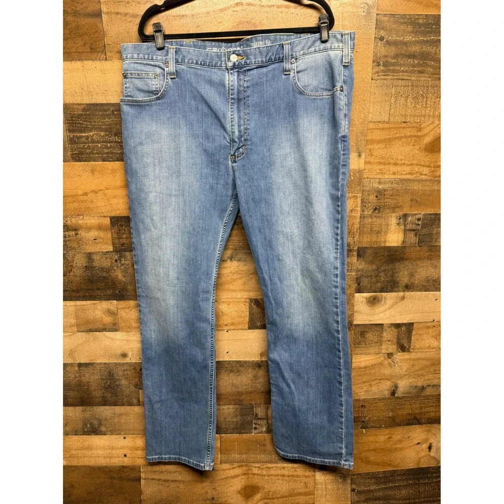 Carhartt Rugged Flex Relaxed Fit Straight Leg Jeans Mens 42x32 Light Wash Blue