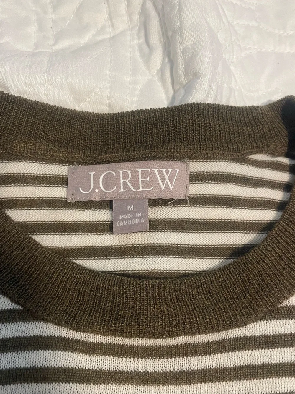 J. Crew Carolyn Fitted Crewneck Striped Sweater