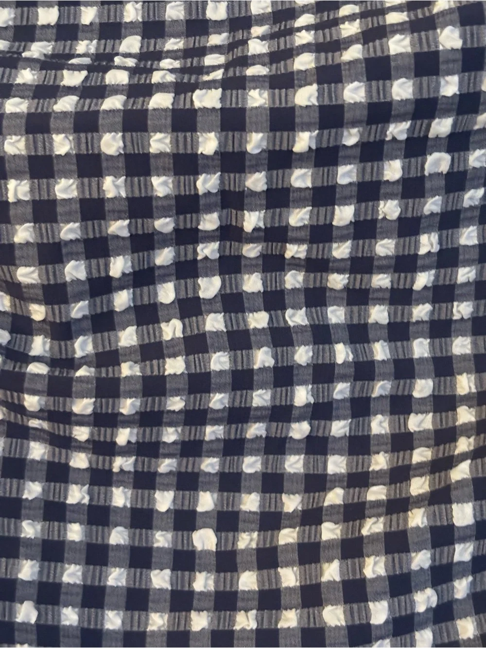 J. Crew Navy & White Gingham Strapless One-Piece Swimsuit