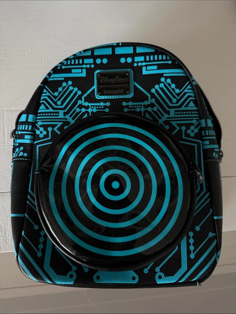 Loungefly Black and Teal Circuit Board Backpack