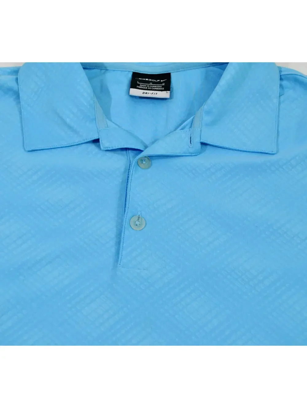 Nike Golf Pattern Blue Dri Fit Polo Size Large