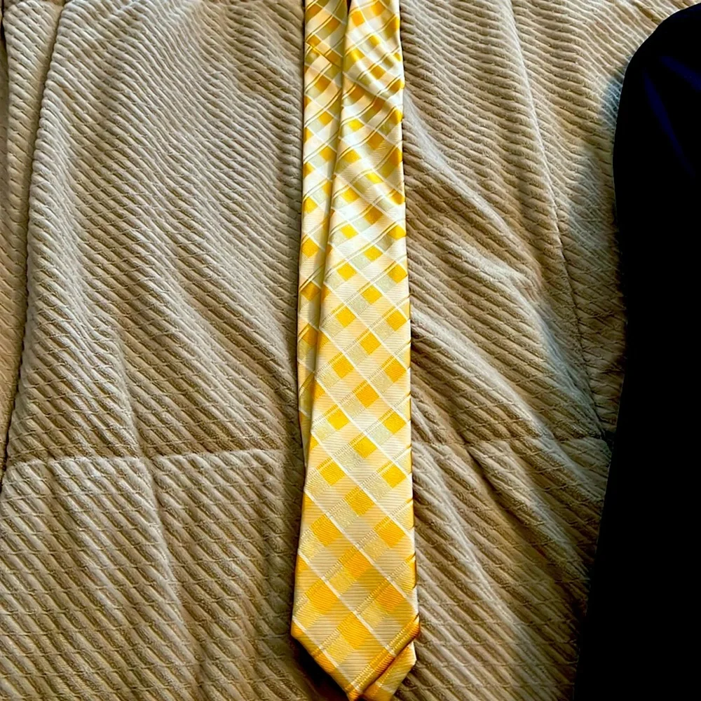 Nordstroms yellow plaid kids tie