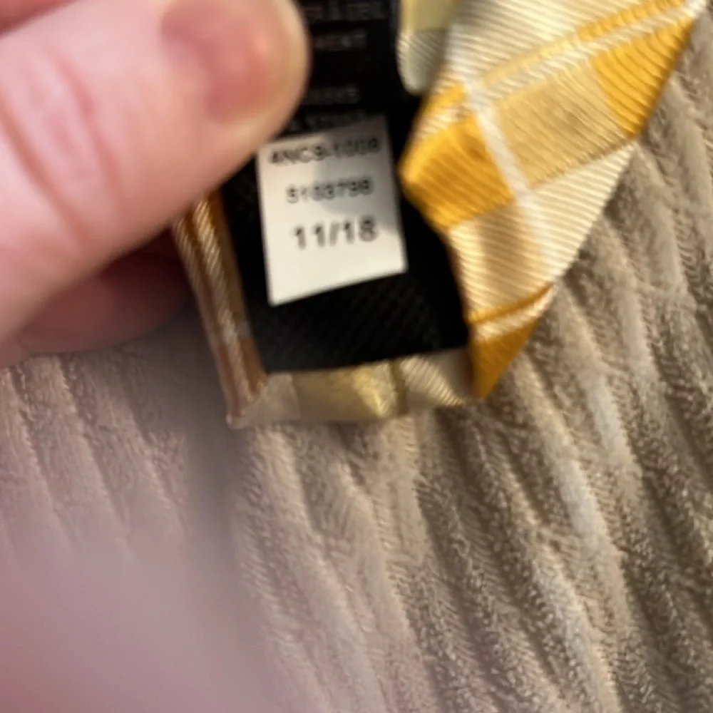 Nordstroms yellow plaid kids tie