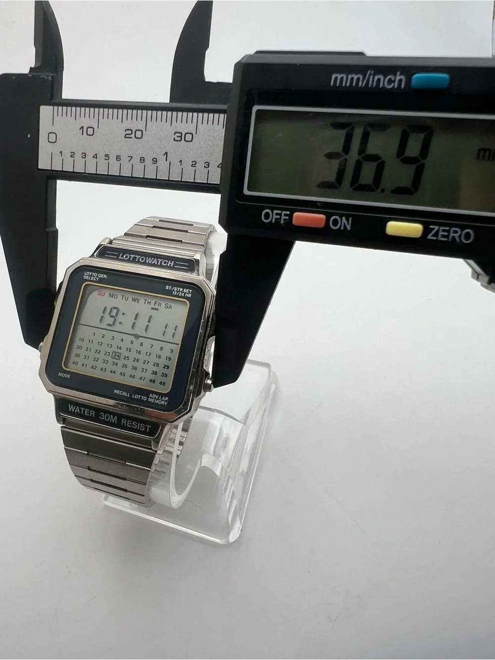 LOTTOWATCH calendar Stainless Steel Digital Watch - Silver