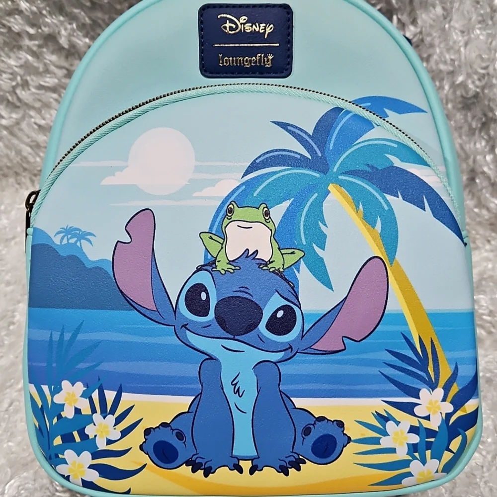 Loungefly Lilo And Stitch Frog mini Backpack And Card Holder