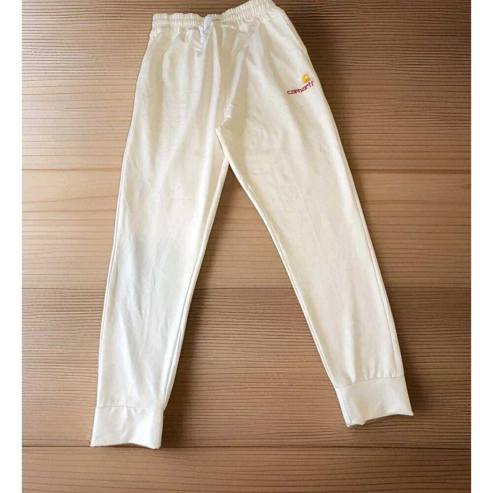Carhartt embroidered white cuffed