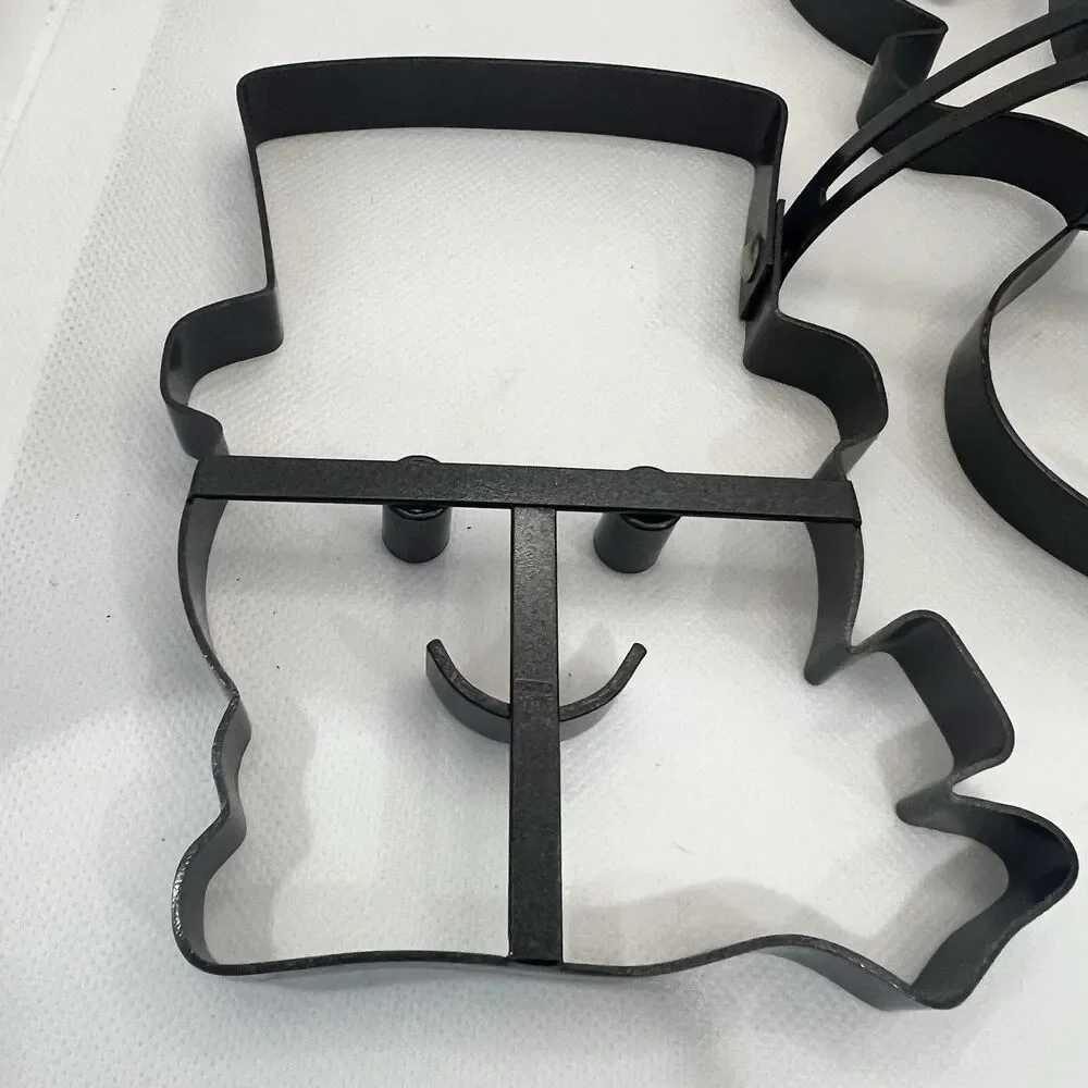 3 Williams Sonoma Metal Pancake Molds Moose Snowman Elf christmas holiday