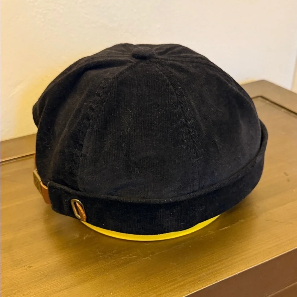 Men's Black Corduroy Cap