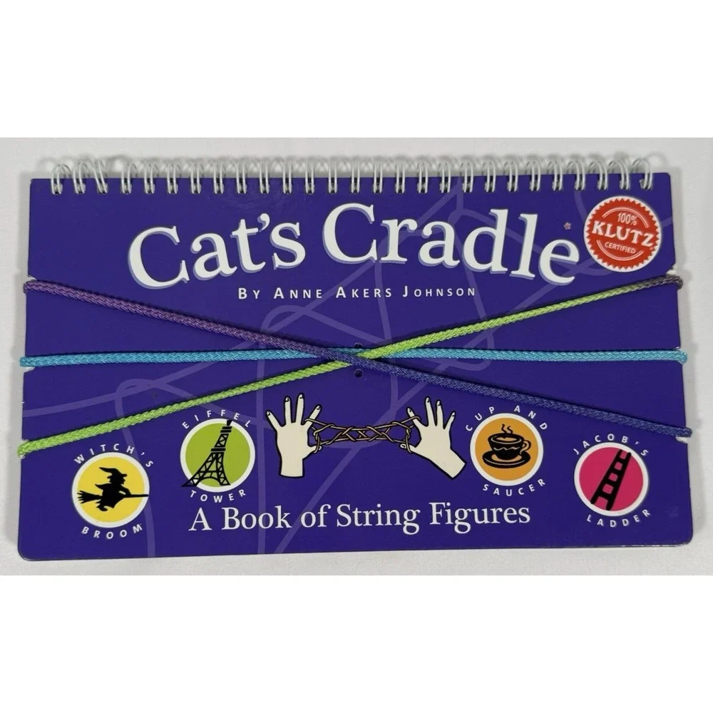 Klutz Cat's Cradle Book Kids Purple String Figures Activity Guide 57536