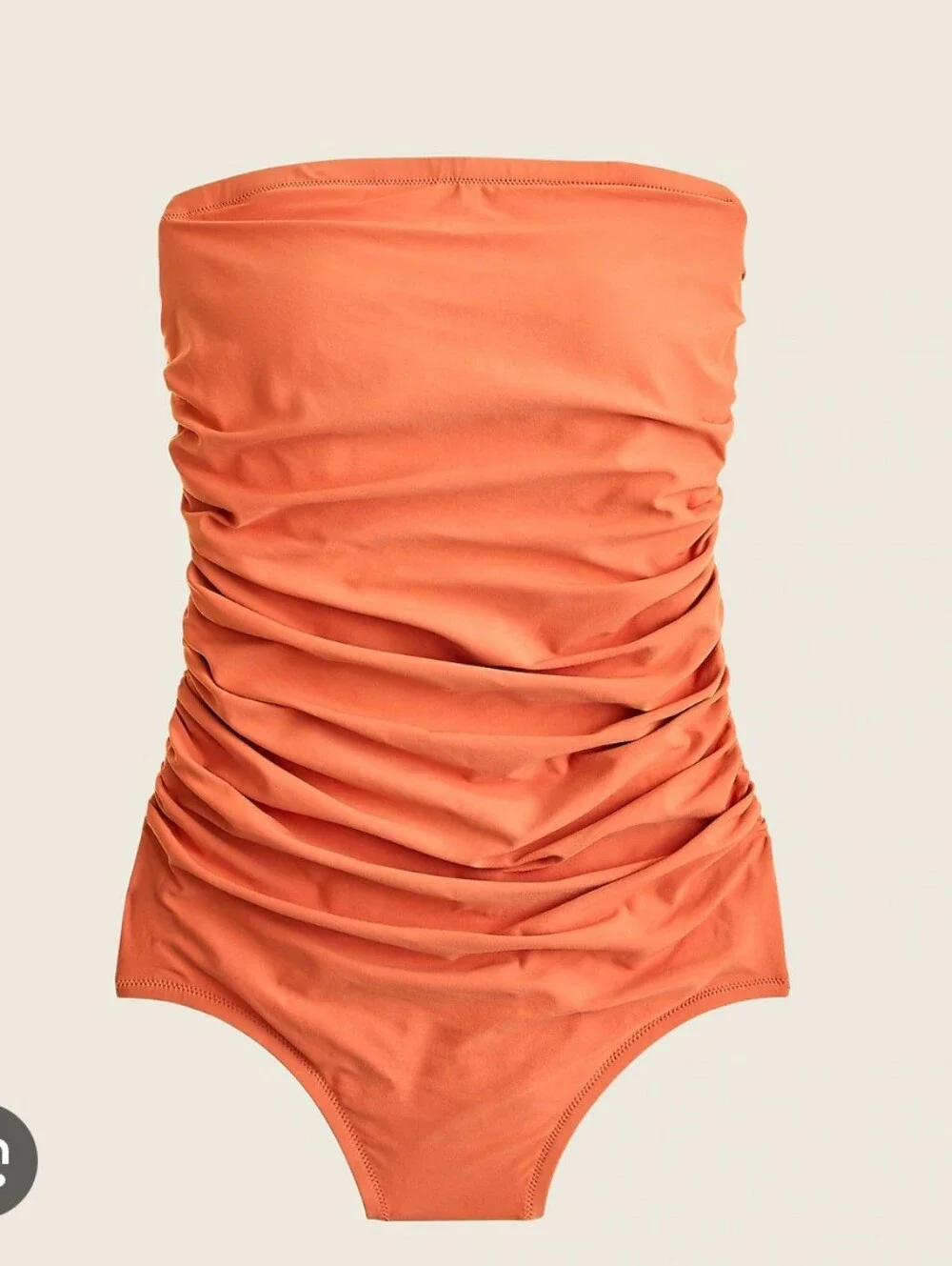 J.CREW Ruched Bandeau One Piece Swimsuit - Size 14