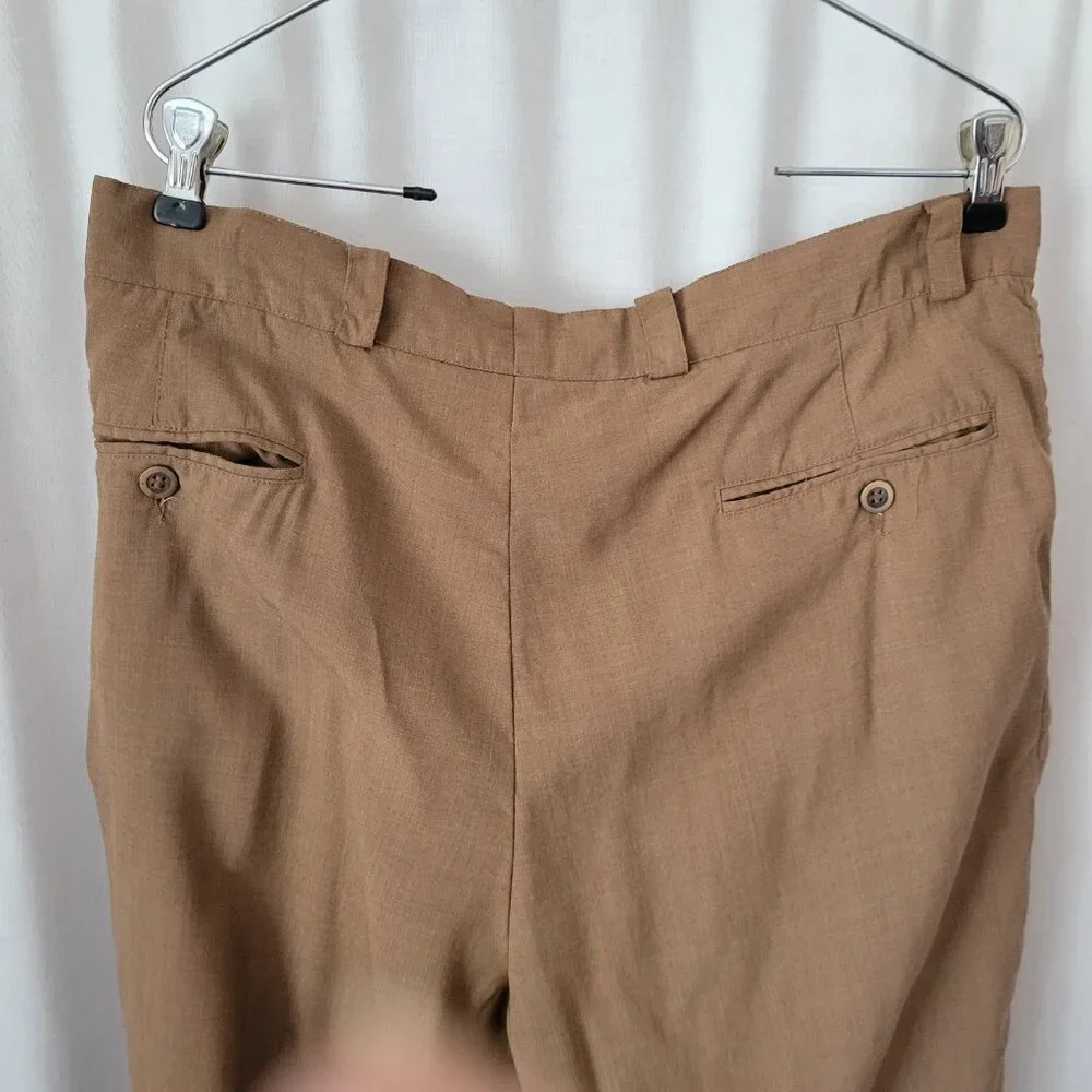 Basile Italian Pants Made Italy Brown Trousers sz 52 Large Men's Chic Milanese