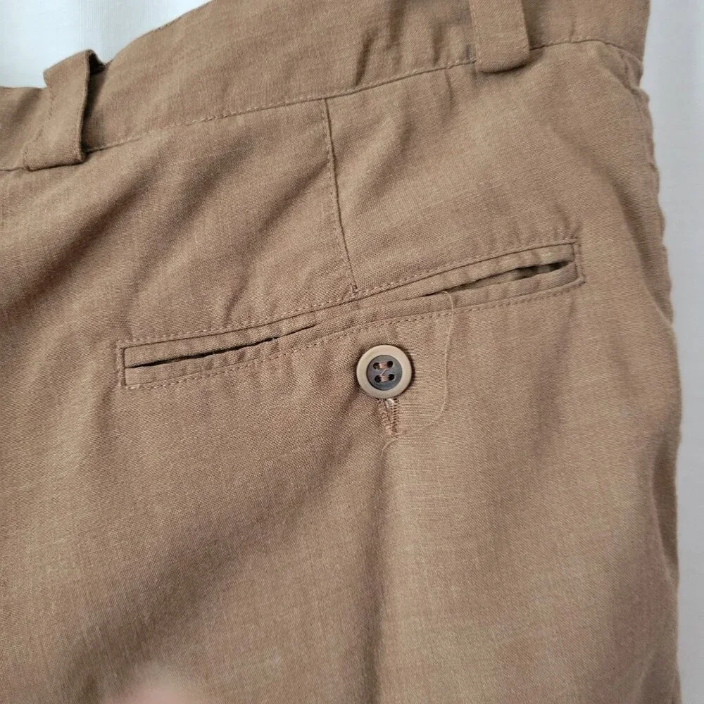 Basile Italian Pants Made Italy Brown Trousers sz 52 Large Men's Chic Milanese