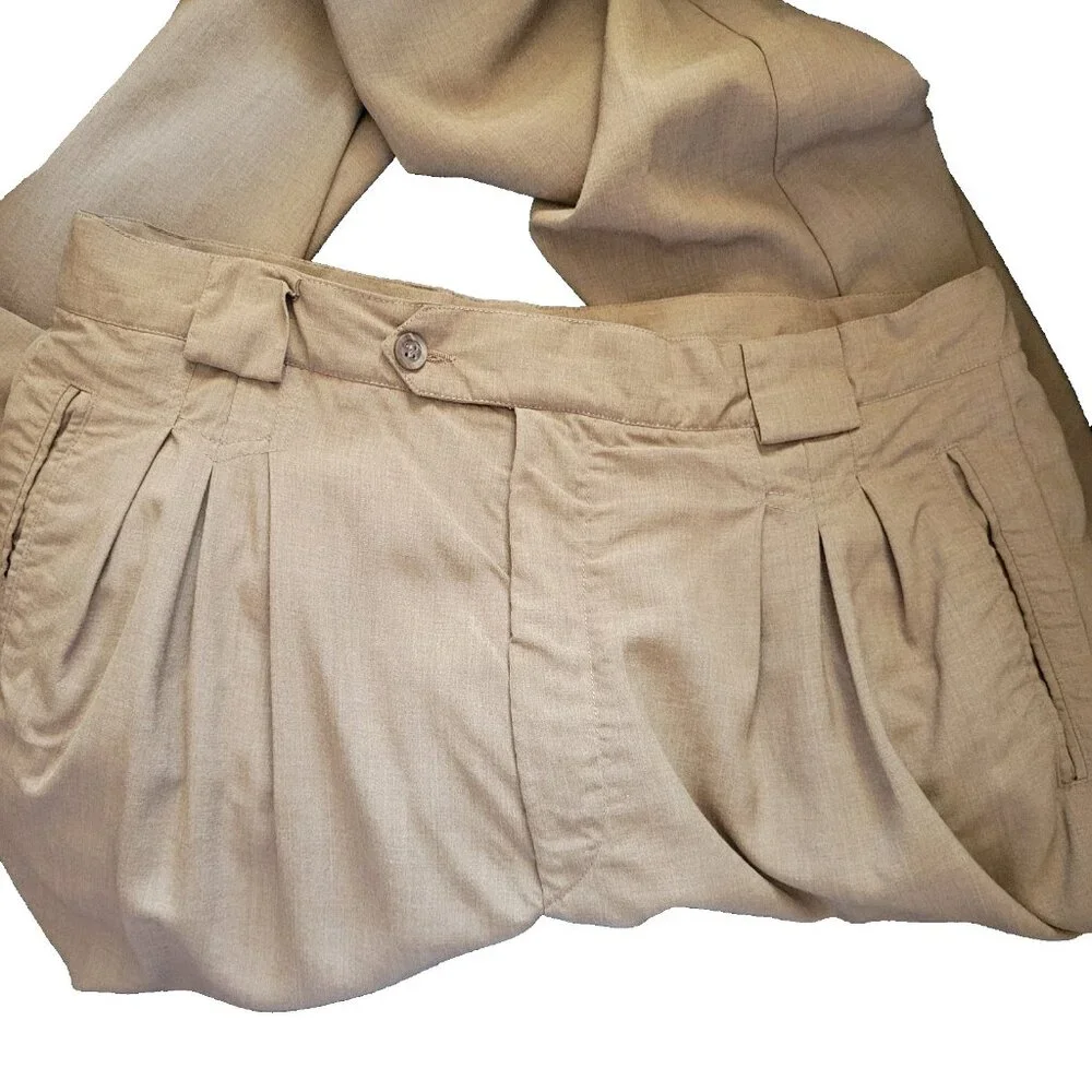 Basile Italian Pants Made Italy Brown Trousers sz 52 Large Men's Chic Milanese