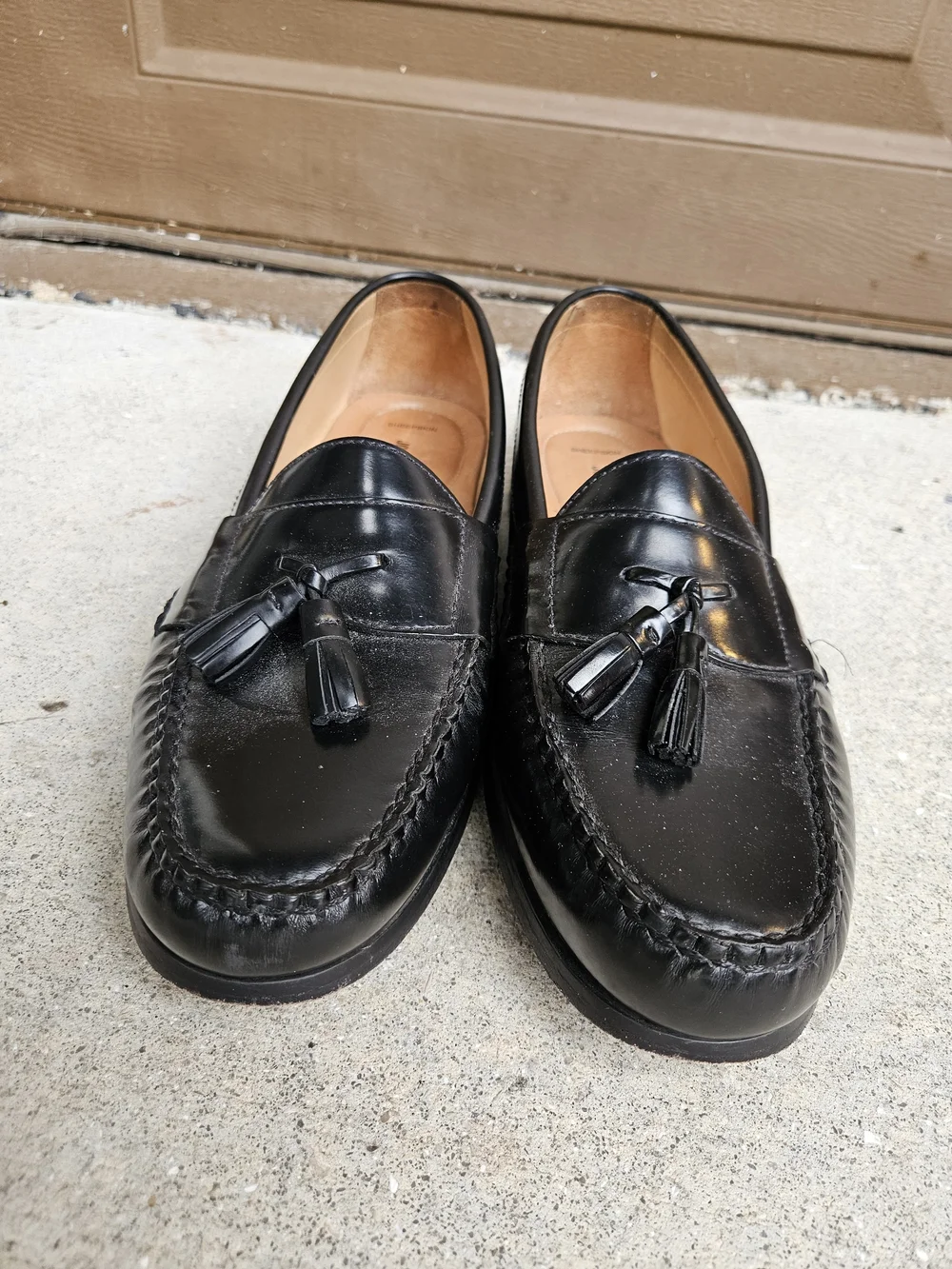 Johnston & Murphy NIB Hayes Tassel Loafers Black Leather Men's 10.5 M 15-1095