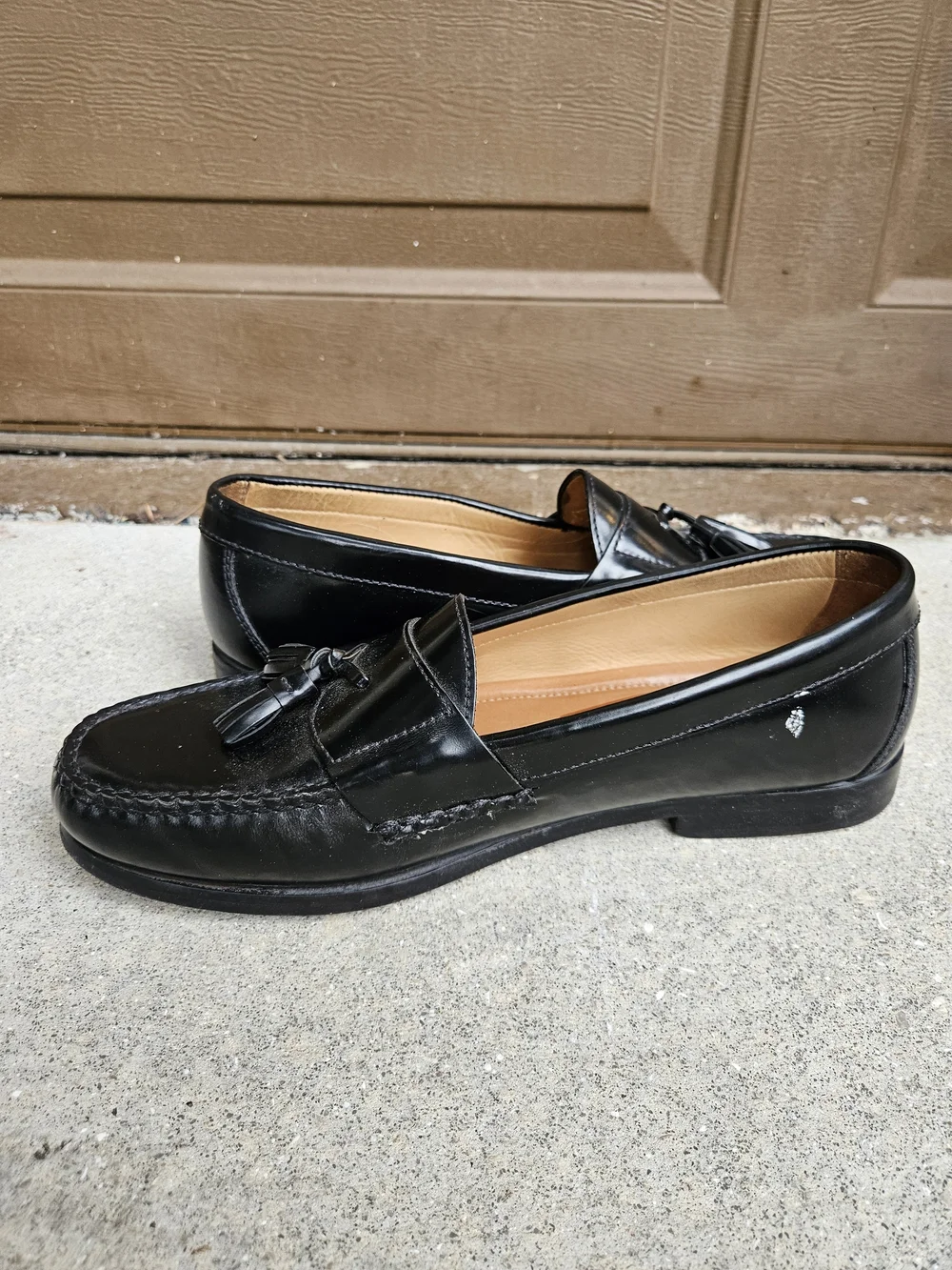 Johnston & Murphy NIB Hayes Tassel Loafers Black Leather Men's 10.5 M 15-1095