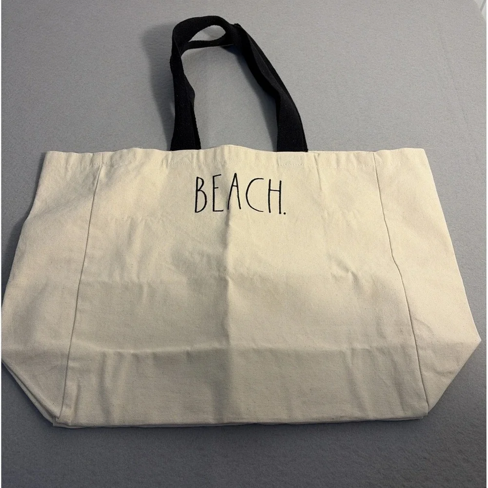 Rae Dunn  Canvas Beach Tote Bag NWOT Summer Costal Beach