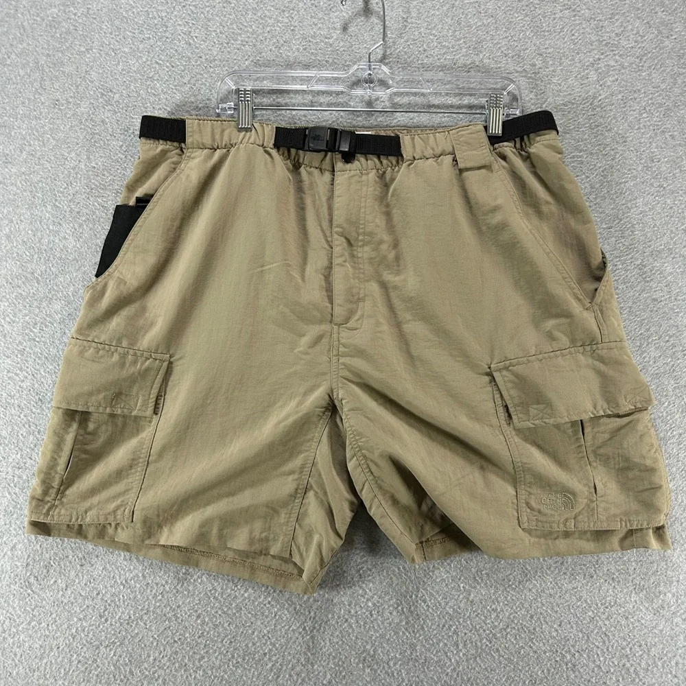 The North Face Cargo Shorts Mens XL Tan Nylon Gorpcore Hiking Trail