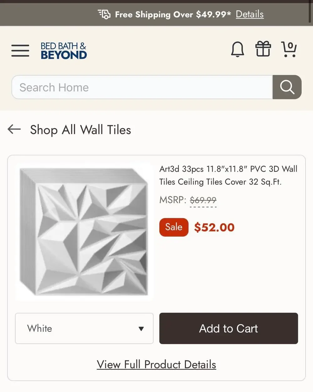 3D Textured Wall Panels - Matte White - 33 Count