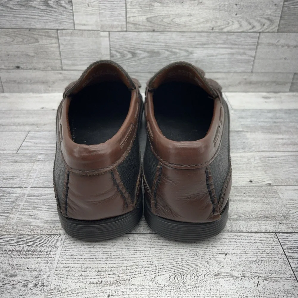 Johnston Murphy Aragon II Black Brown Leather Loafer Dress Shoes Men Size 8.5M‎
