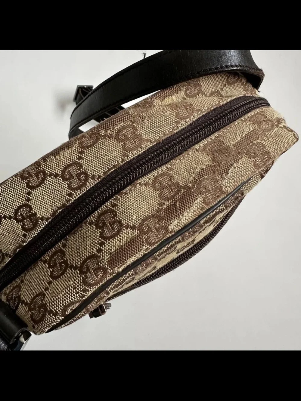 Gucci Tan/Brown GG Monogram Messenger Bag