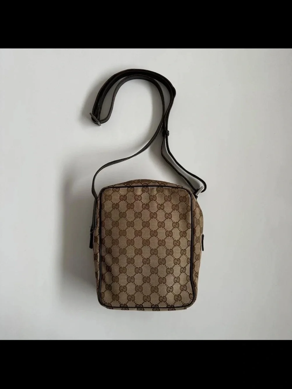 Gucci Tan/Brown GG Monogram Messenger Bag