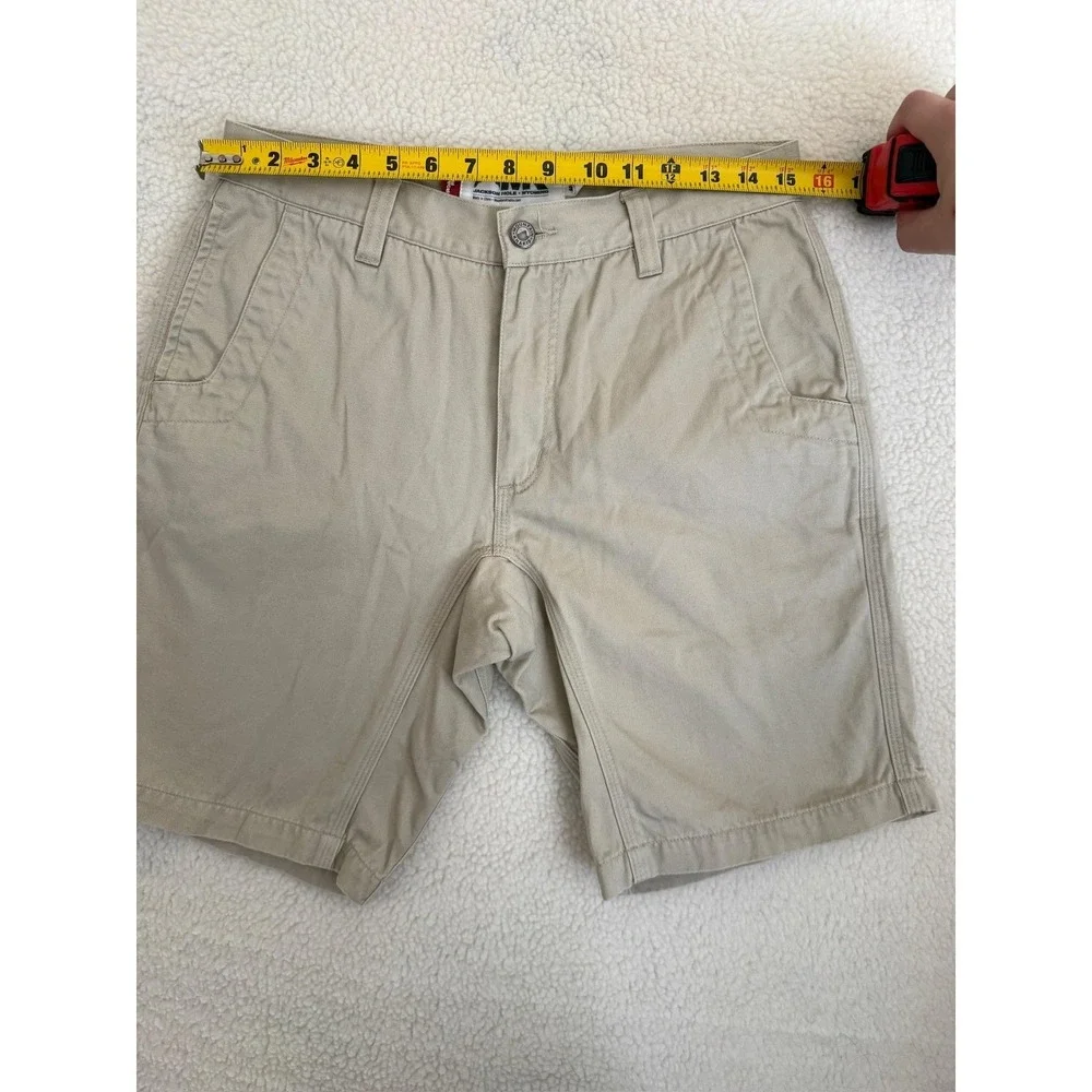 Mountain Khakis Broadway Fit Shorts Mens 31 Beige Chino 10 Inseam Cotton Casual