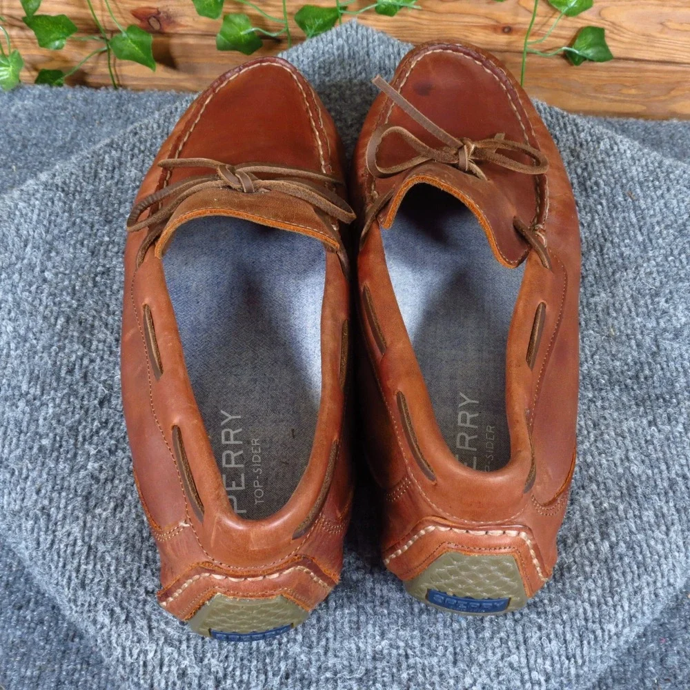 Sperry Wave Driver Mens Driving Shoe Size 13 Nautical Loafer Brown Leather