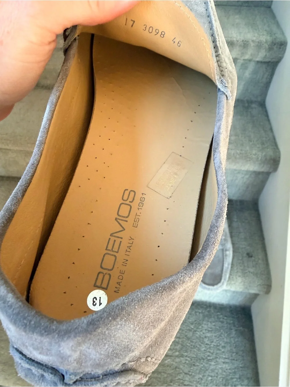 Boemos gray suede