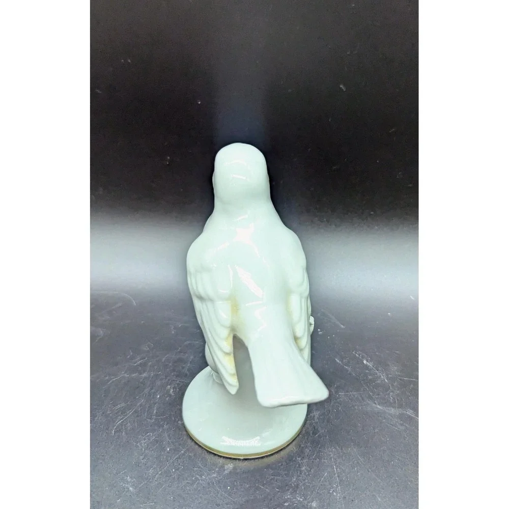 Vintage Erphila White Porcelain Bird Finch Gold Decorations Germany