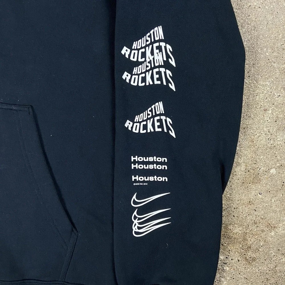 NWT Nike Houston Rockets Sweatshirt Size 3XL Black Pullover Hoodie NBA Sports