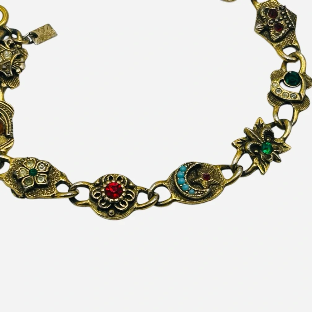 Vintage Emmons Victorian Revival Reversible Link Bracelet