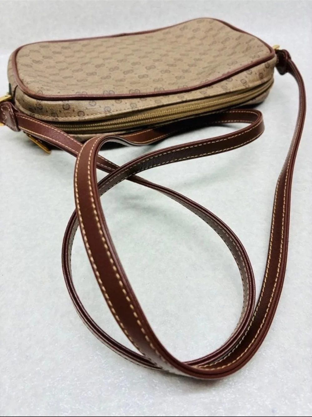 Gucci Beige/Brown Monogram Crossbody Bag