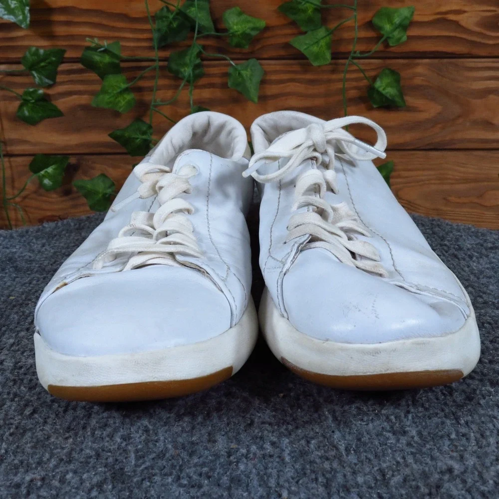 Cole Haan GrandPrø Women Tennis Sneaker Size 8.5 Athletic White Leather W02897