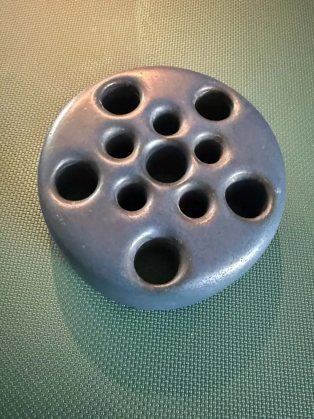 VTG Matte Ceramic Flower Frog with Impressed Maker's Mark