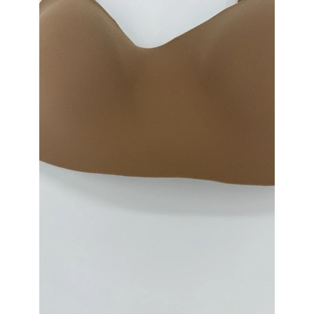 Auden NWT Luxury Collection Luxe Stretch Lightly Lined Scoop Bralette Caramel XL