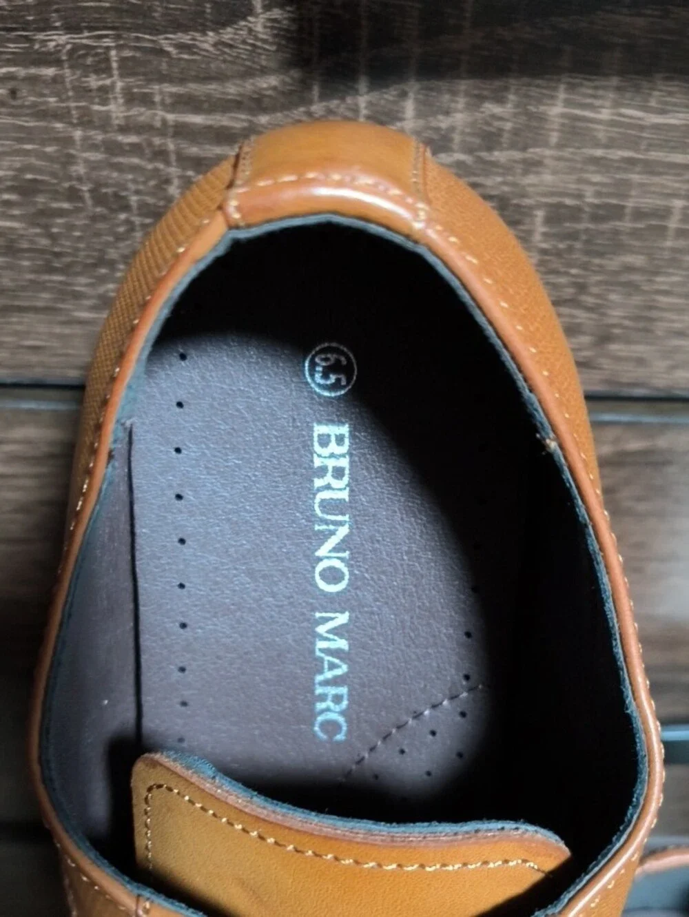 Bruno Marc Men's Cognac Lace-Up Derbys