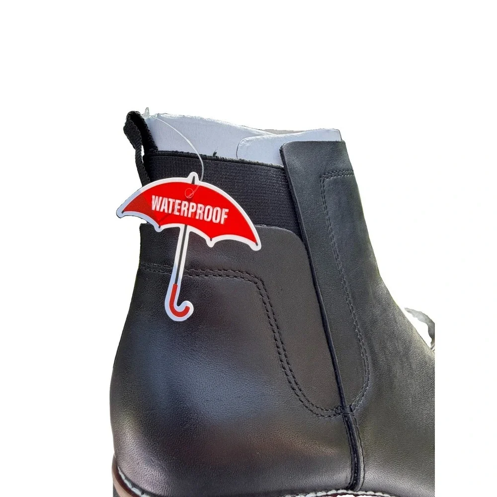Blondo Danika Waterproof Chelsea Ankle Boots Women's US 9 Black Leather NWB